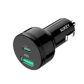 Chargeur de voiture Aukey CC-Y7 Noir de Aukey, Chargeurs - Réf : S9164331, Prix : 21,05 €, Remise : %