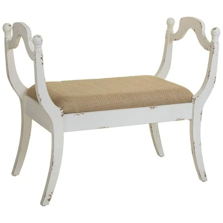 Bench Alexandra House Living White Sponge Fir wood MDF Wood 45 x 78 x 90 cm by Alexandra House Living, Chairs - Ref: D1632398...