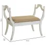 Bench Alexandra House Living White Sponge Fir wood MDF Wood 45 x 78 x 90 cm by Alexandra House Living, Chairs - Ref: D1632398...