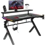 Desk Gaming Huzaro HZ-Hero 5.0 RGB Black Steel Carbon fibre 116 x 69,5 x 59 cm by Huzaro, Computer desks and tables - Ref: S9...