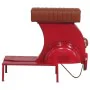 Stool Alexandra House Living Red PVC Leather Iron 50 x 75 x 95 cm Motorbike by Alexandra House Living, Sofas and chairs - Ref...