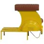 Stool Alexandra House Living Yellow PVC Leather Iron 50 x 75 x 95 cm Motorbike by Alexandra House Living, Sofas and chairs - ...