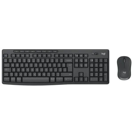 Tastiera e Mouse Logitech 920-012077 Grafite Monocromatica Inglese EEUU QWERTY di Logitech, Set tastiera e Mouse - Rif: S9186...