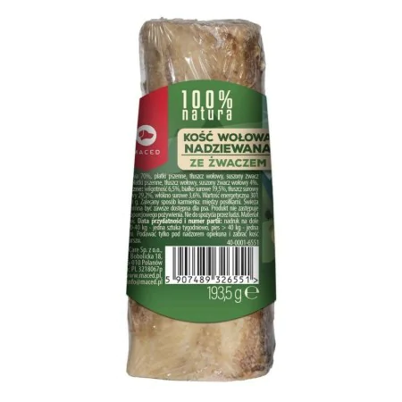 Jouet pour chien Maced Bone stuffed with beef rumen Viande de bœuf de Maced, Biscuits, gâteaux et snacks - Réf : S9188210, Pr...