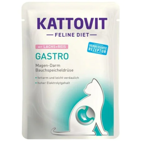 Aliments pour chat Kattovit Gastro Salmon with rice Poisson 85 g de Kattovit, Humide - Réf : S9188776, Prix : 1,69 €, Remise : %