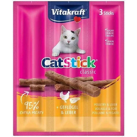 Collation pour Chat Vitakraft CatStick Mini Oiseaux de Vitakraft, Snacks - Réf : S9190435, Prix : 1,69 €, Remise : %