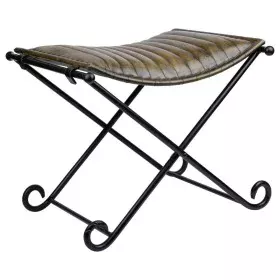 Hocker Alexandra House Living grün Leder Metall Eisen 45 x 45 x 52 cm von Alexandra House Living, Stühle - Ref: D1632617, Pre...