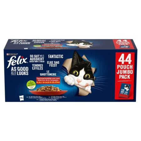 Aliments pour chat Purina Felix Fantastic Viande de bœuf de Purina, Humide - Réf : S9195524, Prix : 24,10 €, Remise : %