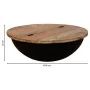 Table Basse Alexandra House Living Noir Fer Bois de manguier 86 x 30 x 86 cm de Alexandra House Living, Tables - Réf : D16326...