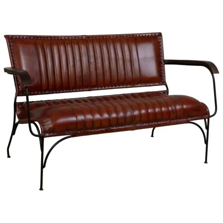 Banc Alexandra House Living Marron Cuir Métal Fer 62 x 75 x 112 cm de Alexandra House Living, Bancs - Réf : D1632620, Prix : ...