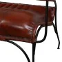 Bench Alexandra House Living Brown Leather Metal Iron 62 x 75 x 112 cm by Alexandra House Living, Benches - Ref: D1632620, Pr...