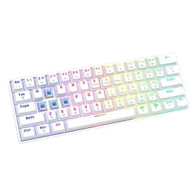 Clavier Savio WHITEOUT X2 BLUE Blanc Qwerty US de Savio, Claviers - Réf : S9195784, Prix : 31,48 €, Remise : %