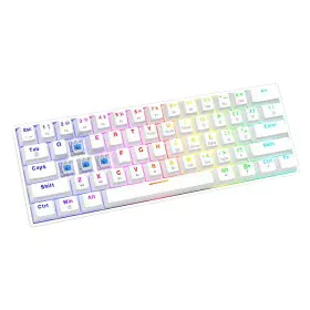 Clavier Savio WHITEOUT X2 BLUE Blanc Qwerty US de Savio, Claviers - Réf : S9195784, Prix : 31,48 €, Remise : %