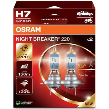 Lâmpada para Automóveis Osram NIGHT BREAKER 220 58 W 55 W PX26D 3550 K 12 V (2 Unidades) de Osram, Lâmpadas - Ref: S9195881, ...