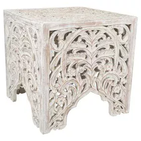 Table Basse Alexandra House Living Blanc Bois de manguier 45 x 45 x 45 cm de Alexandra House Living, Tables - Réf : D1632642,...