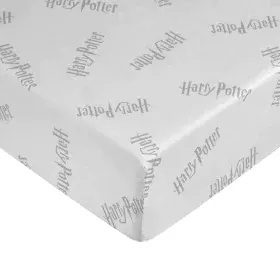 Lenzuolo con angoli Harry Potter Bianco Grigio Ala francese di Harry Potter, Lenzuola e federe per cuscino - Rif: S9800016, P...