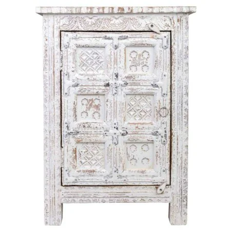 Table de Nuit Alexandra House Living Blanc Marron 40 x 53 x 73 cm de Alexandra House Living, Tables de chevet - Réf : D163265...