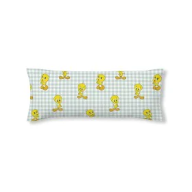 Funda de almohada Looney Tunes Tweety Vichy Verde Multicolor 175 Hilos 45 x 125 cm de Looney Tunes, Sábanas y fundas de almoh...