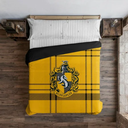 Copripiumino Harry Potter Classic Hufflepuff Multicolore 175 Fili 220 x 220 cm Ala francese di Harry Potter, Piumini e coprip...