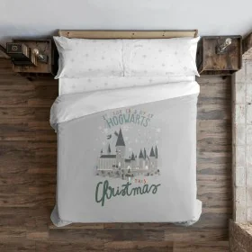 Copripiumino Harry Potter Hogwarts in Christmas Multicolore 175 Fili 180 x 220 cm Singolo di Harry Potter, Piumini e copripiu...