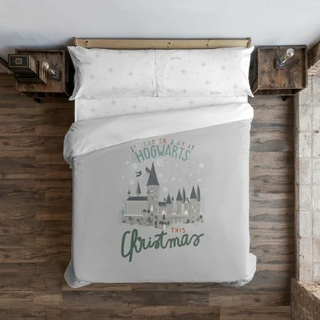 Copripiumino Harry Potter Hogwarts in Christmas Multicolore 175 Fili 220 x 220 cm Ala francese di Harry Potter, Piumini e cop...