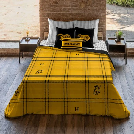 Bettdeckenbezug Harry Potter Hufflepuff Gelb Bunt 175 Fäden 240 x 220 cm Doppelmatratze von Harry Potter, Bettdecken und Bett...