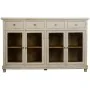 Credenza Alexandra House Living Bianco Legno Vetro 40 x 100 x 160 cm di Alexandra House Living, Credenze e buffet - Rif: D163...