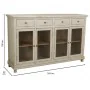 Sideboard Alexandra House Living White Wood Glass 40 x 100 x 160 cm by Alexandra House Living, Sideboards - Ref: D1632683, Pr...