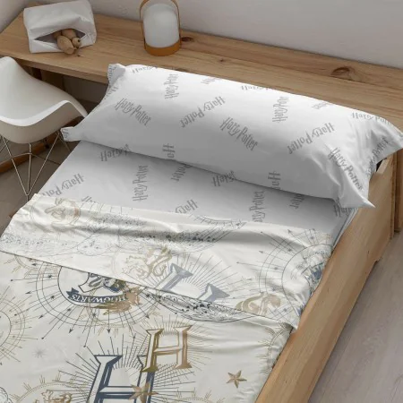 Juego de Sábanas Harry Potter Gold Beige Multicolor Cama de 90 de Harry Potter, Sábanas y fundas de almohada - Ref: S9801688,...