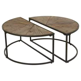 Set of 2 tables Alexandra House Living Brown Iron Fir wood 45 x 40 x 91 cm by Alexandra House Living, Tables - Ref: D1632703,...