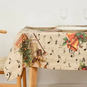 Fleckenabweisende geharzte Tischdecke Belum Christmas Sheet Music Schwarz Rot grün Leinen 200 x 150 cm von Belum, Tischdecken...