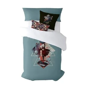 Housse de Couette Superman Geometric Vert Multicouleur 175 Fils 240 x 220 cm de Superman, Couettes et housses de couette - Ré...