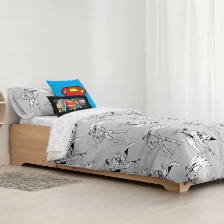 Housse de Couette Superman Superman Gris 175 Fils 200 x 200 cm de Superman, Couettes et housses de couette - Réf : S9803397, ...