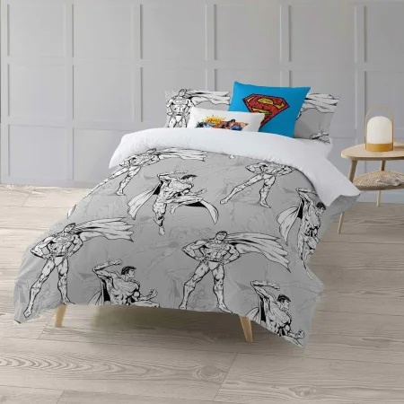 Housse de Couette Superman Superman Gris 175 Fils 260 x 240 cm de Superman, Couettes et housses de couette - Réf : S9803400, ...