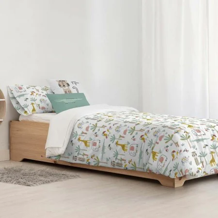 Capa nórdica Kids&Cotton Jeddah Small Branco Menta 175 Fios 180 x 220 cm 180 x 240 cm de Kids&Cotton, Edredão e capas de edre...