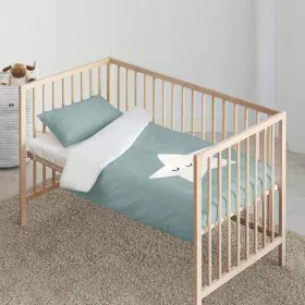 Set di copripiumino Kids&Cotton Nadir Azzurro 100 x 120 cm di Kids&Cotton, Piumini e copripiumini - Rif: S9804168, Prezzo: 22...