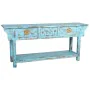 Konsolentisch mit Schubladen Alexandra House Living Blau Mango-Holz 45 x 80 x 181 cm von Alexandra House Living, Tische - Ref...