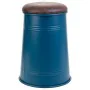 Stool Alexandra House Living Blue Polyurethane Metal Sponge MDF Wood 47 x 27 x 33 cm by Alexandra House Living, Sofas and cha...