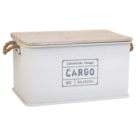 Baúl Alexandra House Living Cargo Blanco Cáñamo Metal Madera de abeto 38 x 60 x 33 cm de Alexandra House Living, Baúles - Ref...