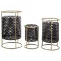 Conjunto de vasos Alexandra House Living Preto Metal Ferro 27 x 74 x 27 cm 3 Peças de Alexandra House Living, Vasos - Ref: D1...