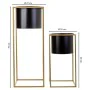 Conjunto de vasos Alexandra House Living Preto Metal Ferro 26 x 178 x 26 cm 2 Peças de Alexandra House Living, Vasos - Ref: D...