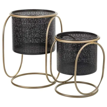 Set de pots de fleurs Alexandra House Living Noir Métal Fer 26 x 178 x 26 cm 2 Pièces de Alexandra House Living, Cache-pots -...