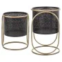 Conjunto de vasos Alexandra House Living Preto Metal Ferro 26 x 178 x 26 cm 2 Peças de Alexandra House Living, Vasos - Ref: D...