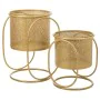 Set de Maceteros Alexandra House Living Oro Metal Hierro 26 x 178 x 26 cm 2 Piezas de Alexandra House Living, Maceteros - Ref...