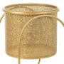 Satz Blumentöpfe Alexandra House Living Gold Metall Eisen 26 x 178 x 26 cm 2 Stücke von Alexandra House Living, Übertöpfe - R...