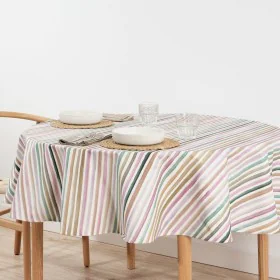 Stain-proof tablecloth Belum Naiara 4-100 Multicolour Ø 100 cm Striped by Belum, Tablecloths - Ref: S9805575, Price: 19,52 €,...