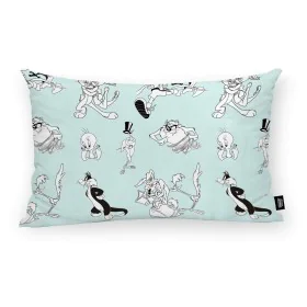 Housse de coussin Looney Tunes Looney B&W C Multicouleur Bleu ciel 30 x 50 cm de Looney Tunes, Housses de coussin - Réf : S98...