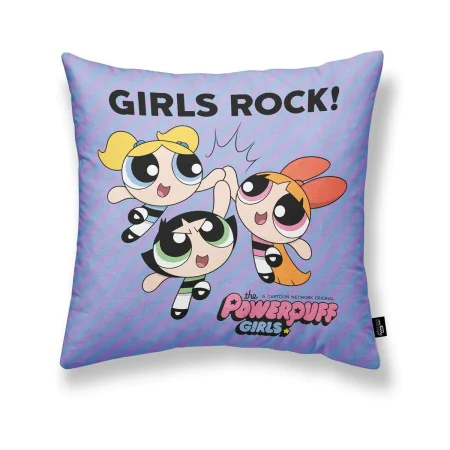 Cushion cover Powerpuff Girls Girls Rock A Multicolour Lilac 45 x 45 cm by Powerpuff Girls, Cushion Covers - Ref: S9805845, P...