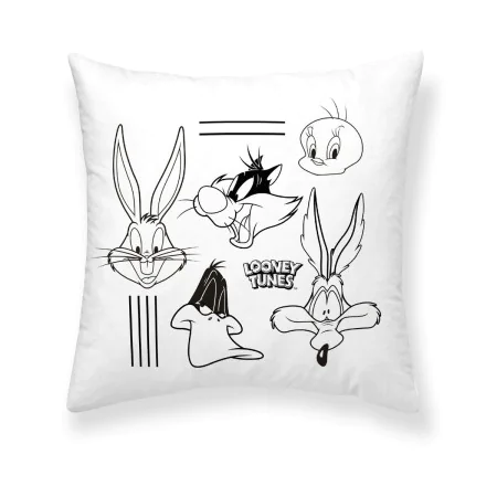 Capa de travesseiro Looney Tunes Looney B&w B Branco Multicolor 45 x 45 cm de Looney Tunes, Capas - Ref: S9805858, Preço: 9,3...