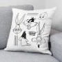 Capa de travesseiro Looney Tunes Looney B&w B Branco Multicolor 45 x 45 cm de Looney Tunes, Capas - Ref: S9805858, Preço: 9,3...